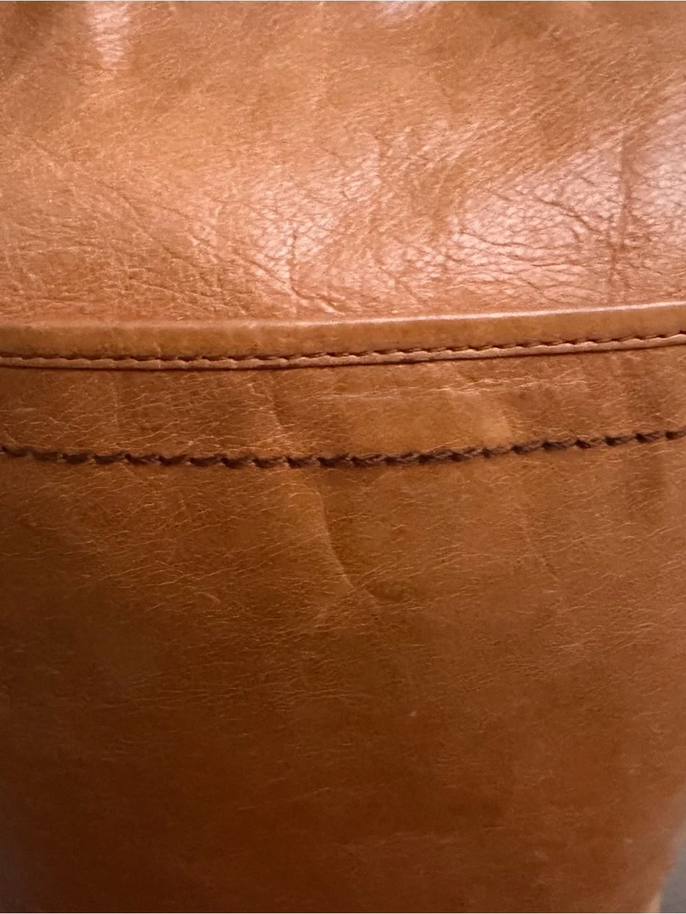 HOBO International Brown Leather Crossbody Bag Two Compartment Adjustable Strap